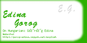 edina gorog business card